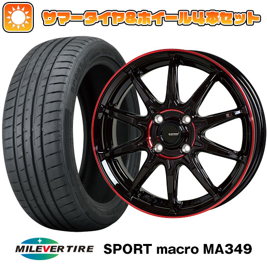 【取付対象】205/50R17 夏タイヤ ホイール４本セット (4/100車用) MILEVER スポーツマクロ MA349（限定） ホットスタッフ ジースピード P-05R 17インチ【送料無料】｜アークタイヤ 店