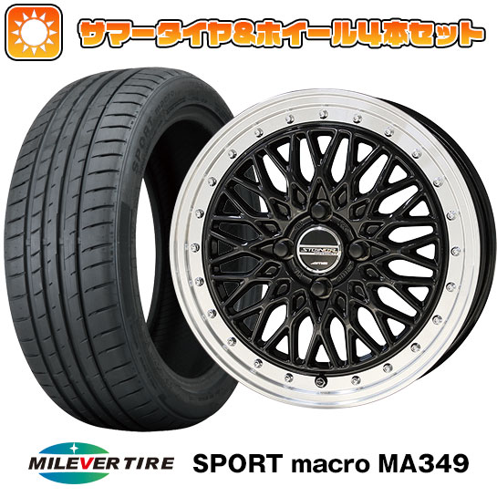 【取付対象】195/50R16 夏タイヤ ホイール4本セット MILEVER スポーツマクロ MA349（限定） (4/100車用) 共豊 シュタイナー FTX 16インチ【送料無料】