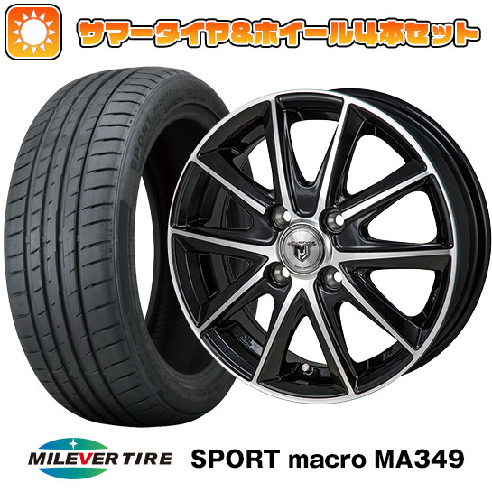 【取付対象】205/55R17 夏タイヤ ホイール４本セット (5/114車用) MILEVER スポーツマクロ MA349（限定） MONZA JPスタイル MJ01 17インチ【送料無料】