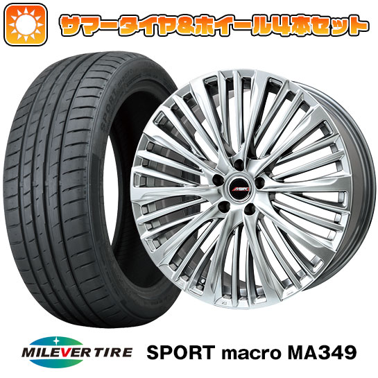 【取付対象】225/55R19 夏タイヤ ホイール4本セット MILEVER スポーツマクロ MA349（限定） (5/114車用) PREMIX MER-X(ハイパーシルバー) 19インチ(送料無料)｜アークタイヤ 店 79,640円