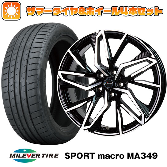 【取付対象】225/55R19 夏タイヤ ホイール4本セット MILEVER スポーツマクロ MA349(限定) (5/114車用) ホットスタッフ クロノス CH-112 19インチ(送料無料)|アークタイヤ 店