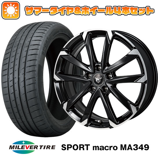 【取付対象】215/50R17 夏タイヤ ホイール4本セット (5/114車用) MILEVER スポーツマクロ MA349(限定) MONZA JPスタイル MJ-V 17インチ【送料無料】|アークタイヤ 店