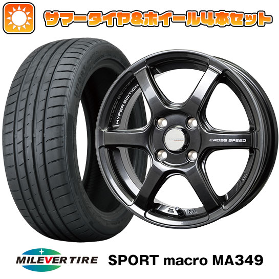 【取付対象】195/50R16 夏タイヤ ホイール4本セット MILEVER スポーツマクロ MA349（限定） (4/100車用) ホットスタッフ クロススピード ハイパーエディションRS6 16インチ【送料無料】