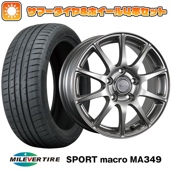 【取付対象】205/50R17 夏タイヤ ホイール４本セット (5/100車用) MILEVER スポーツマクロ MA349（限定） ブリヂストン エコフォルム SE-23 17インチ【送料無料】 58,575円