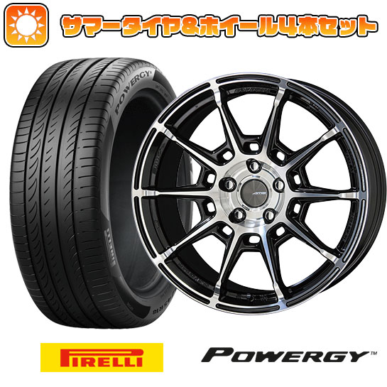 【取付対象】235/55R19 夏タイヤ ホイール4本セット PIRELLI パワジー (5/114車用) 共豊 ガレルナ レフィーノ 19インチ(送料無料)