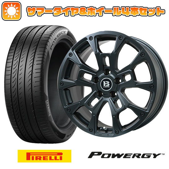 【取付対象】225/65R17 夏タイヤ ホイール4本セット (5/114車用) PIRELLI パワジー ビッグウエイ B-LUGNAS BRD(マットブラック) 17インチ【送料無料】|アークタイヤ 店