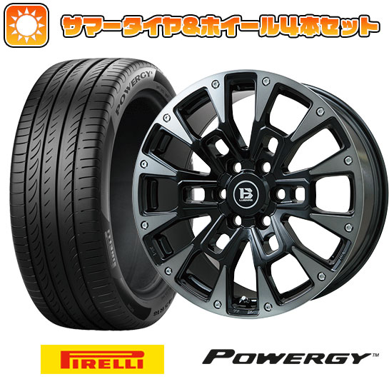 【取付対象】235/60R18 夏タイヤ ホイール４本セット (5/114車用) PIRELLI パワジー ビッグウエイ B-LUGNAS BRD(ブラックポリッシュ/ブラッククリア) 18インチ【送料無料】｜アークタイヤ 店