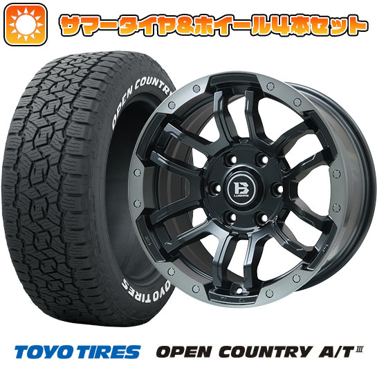【取付対象】285/60R18 夏タイヤ ホイール4本セット (6/139車用) TOYO オープンカントリー A/T III RWL/RBL ビッグウエイ B-LUGNAS FRD(マットブラック/ブラッククリアリム) 18インチ【送料無料】