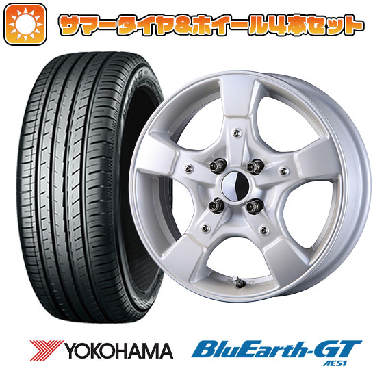 【取付対象】175/65R15 夏タイヤ ホイール4本セット YOKOHAMA ブルーアース GT AE51 (4/100車用) CRIMSON グーフィー スプリッター 15インチ【送料無料】画像