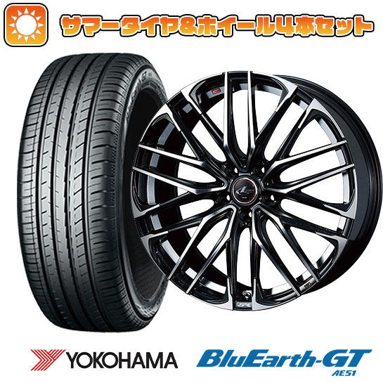 【取付対象】195/60R17 夏タイヤ ホイール４本セット 60系プリウス YOKOHAMA ブルーアース GT AE51 WEDS レオニス SK 17インチ【送料無料】