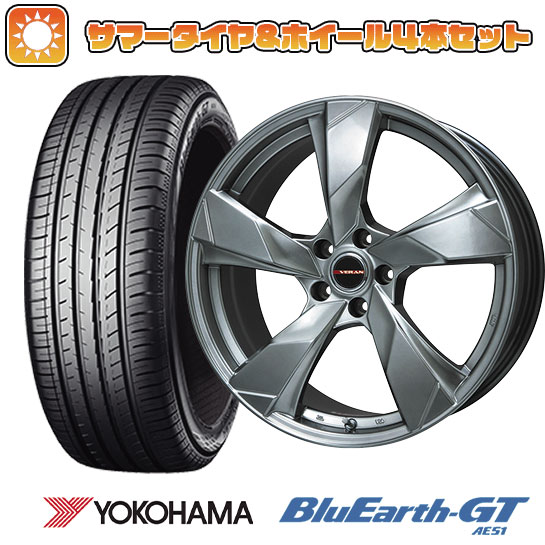 【取付対象】195/60R17 夏タイヤ ホイール４本セット 60系プリウス YOKOHAMA ブルーアース GT AE51 PREMIX ヴェランV(クロームハイパーシルバー) 17インチ【送料無料】｜アークタイヤ 店 65,505円