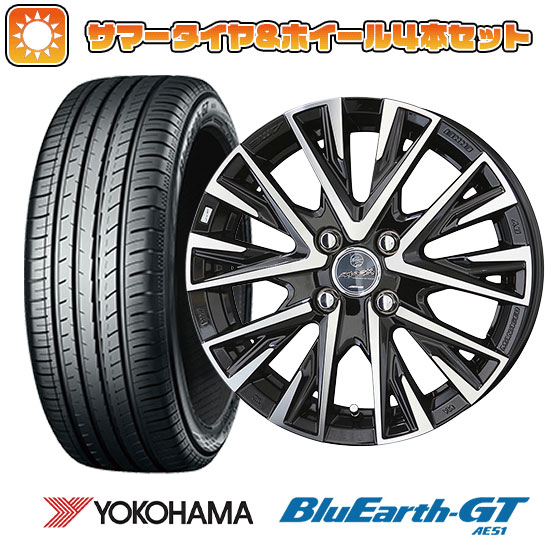 【取付対象】185/60R16 夏タイヤ ホイール4本セット YOKOHAMA ブルーアース GT AE51 (4/100車用) 共豊 スマック レジーナ 16インチ【送料無料】