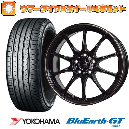 【取付対象】195/60R17 夏タイヤ ホイール4本セット 60系プリウス YOKOHAMA ブルーアース GT AE51 ホットスタッフ ジースピード P-07 17インチ【送料無料】|アークタイヤ 店