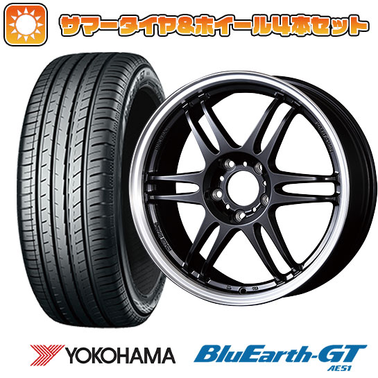 【取付対象】195/60R17 夏タイヤ ホイール４本セット 60系プリウス YOKOHAMA ブルーアース GT AE51 コーセイ K-1レーシング レヴ 17インチ【送料無料】