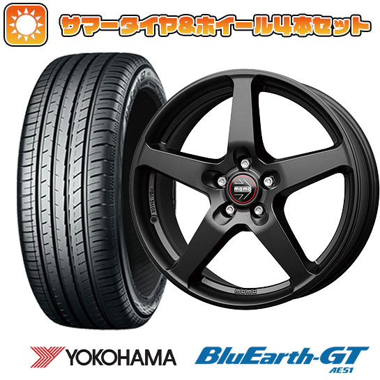 【取付対象】205/55R17 夏タイヤ ホイール４本セット (5/114車用) YOKOHAMA ブルーアース GT AE51 モモ ファイブ 17インチ【送料無料】｜アークタイヤ 店