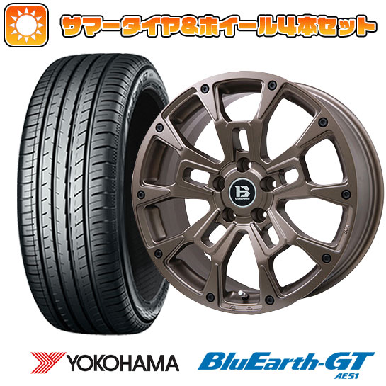【取付対象】205/45R17 夏タイヤ ホイール４本セット シエンタ 2022- YOKOHAMA ブルーアース GT AE51 ビッグウエイ B-LUGNAS BRD(マットブロンズ) 17インチ【送料無料】