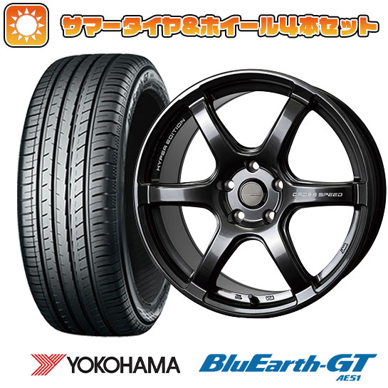【取付対象】215/50R17 夏タイヤ ホイール４本セット (5/114車用) YOKOHAMA ブルーアース GT AE51 ホットスタッフ クロススピード ハイパーエディションRS6 17インチ【送料無料】 93,610円
