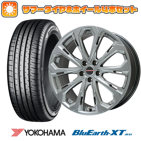 【取付対象】205/65R16 夏タイヤ ホイール4本セット YOKOHAMA ブルーアース XT AE61 (5/114車用) ビッグウエイ LEYSEEN プラバ5X(クロームハイパーシルバー) 16インチ【送料無料】