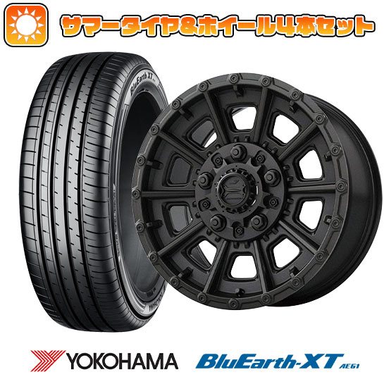 【取付対象】225/65R17 夏タイヤ ホイール４本セット (5/114車用) YOKOHAMA ブルーアース XT AE61 TUS JAPAN ジェップセン バレルゾーン M017 17インチ【送料無料】