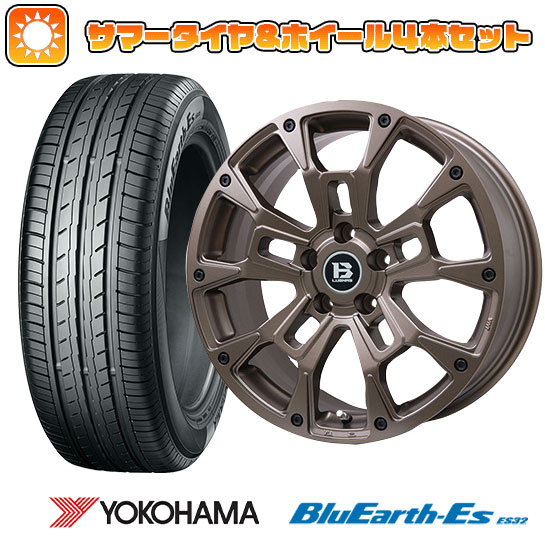 【取付対象】225/60R17 夏タイヤ ホイール4本セット (5/114車用) YOKOHAMA ブルーアース ES32 ビッグウエイ B-LUGNAS BRD(マットブロンズ) 17インチ【送料無料】|アークタイヤ 店