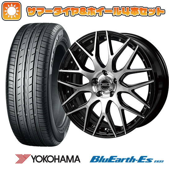 【取付対象】215/60R17 夏タイヤ ホイール４本セット (5/114車用) YOKOHAMA ブルーアース ES32 MONZA ワーウィック MX-09 17インチ【送料無料】