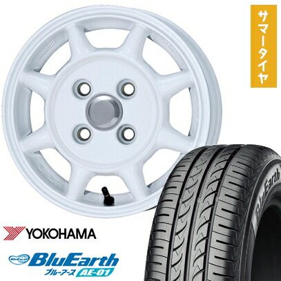 【取付対象】145/80R13 夏タイヤ ホイール4本セット YOKOHAMA ブルーアース AE-01 (軽自動車用) エンケイ SAMシリーズ タフ 13インチ【送料無料】|アークタイヤ 店