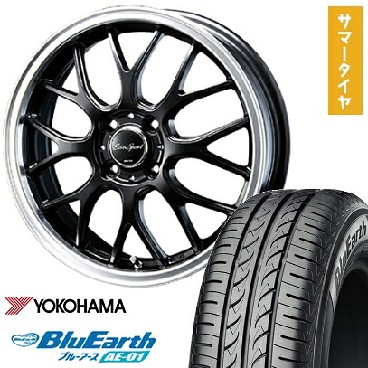 【取付対象】165/65R15 夏タイヤ ホイール4本セット YOKOHAMA ブルーアース AE-01 (軽自動車用) BLEST ユーロスポーツ タイプ805 セミグロスブラック 15インチ【送料無料】|アークタイヤ 店