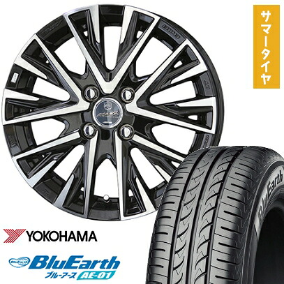 【取付対象】165/60R15 夏タイヤ ホイール4本セット YOKOHAMA ブルーアース AE-01 (軽自動車用) KYOHO スマック レジーナ 15インチ【送料無料】