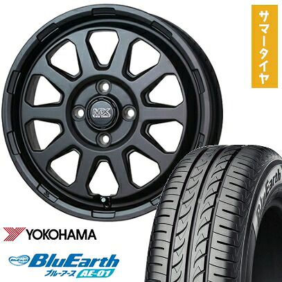 【取付対象】165/65R15 夏タイヤ ホイール4本セット YOKOHAMA ブルーアース AE-01 (軽自動車用) HOT STUFF マッドクロス レンジャー 15インチ【送料無料】|アークタイヤ 店