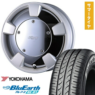 【取付対象】165/65R15 夏タイヤ ホイール4本セット YOKOHAMA ブルーアース AE-01 (軽自動車用) CRIMSON グーフィー スプリッター 15インチ【送料無料】画像