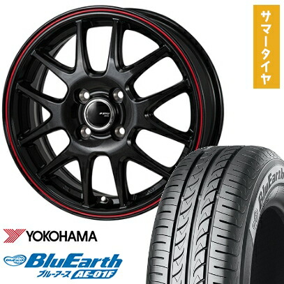 【取付対象】195/55R16 夏タイヤ ホイール4本セット YOKOHAMA ブルーアース AE-01F (4/100車用) MONZA JPスタイル ジェファ 16インチ【送料無料】