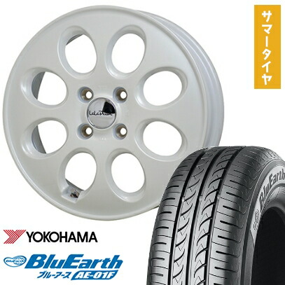 【取付対象】175/65R14 夏タイヤ ホイール4本セット YOKOHAMA ブルーアース AE-01F (4/100車用) HOT STUFF ララパーム オーバル 14インチ【送料無料】|アークタイヤ 店