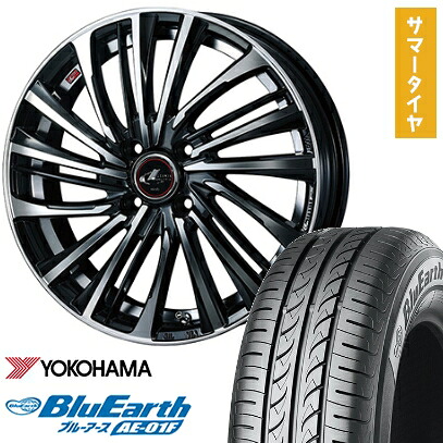 【取付対象】185/60R15 夏タイヤ ホイール4本セット YOKOHAMA ブルーアース AE-01F (4/100車用) WEDS レオニス FS 15インチ【送料無料】