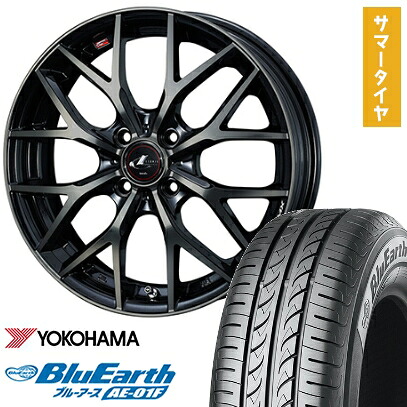 【取付対象】175/65R15 夏タイヤ ホイール4本セット YOKOHAMA ブルーアース AE-01F (4/100車用) WEDS レオニス MX 15インチ【送料無料】