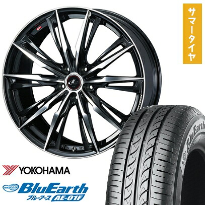 【取付対象】205/60R16 夏タイヤ ホイール4本セット YOKOHAMA ブルーアース AE-01F (5/114車用) WEDS レオニス GX 16インチ【送料無料】