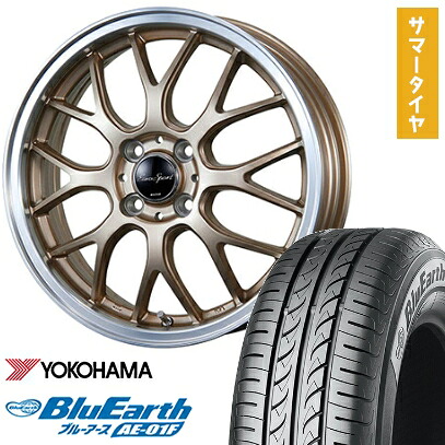 【取付対象】195/55R16 夏タイヤ ホイール4本セット YOKOHAMA ブルーアース AE-01F (4/100車用) BLEST ユーロスポーツ タイプ805 アンティークブロンズ 16インチ【送料無料】｜アークタイヤ 店