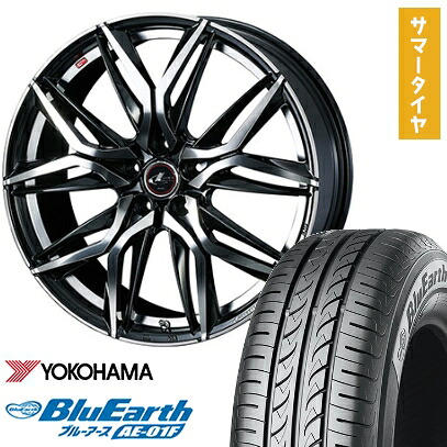 【取付対象】205/60R16 夏タイヤ ホイール4本セット YOKOHAMA ブルーアース AE-01F (5/114車用) WEDS レオニス LM 16インチ【送料無料】
