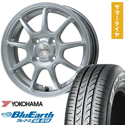 【取付対象】175/65R15 夏タイヤ ホイール4本セット YOKOHAMA ブルーアース AE-01F (4/100車用) LEHRMEISTER LMスポーツLM-QR ハイパーシルバー 15インチ【送料無料】