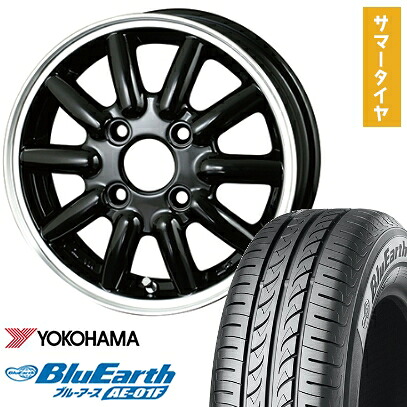 【取付対象】165/70R14 夏タイヤ ホイール４本セット 軽自動車用（ソリオ ハスラー） YOKOHAMA ブルーアース AE-01F アルジェノン フェニーチェ RX-1 14インチ【送料無料】