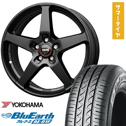 【取付対象】205/55R16 夏タイヤ ホイール4本セット YOKOHAMA ブルーアース AE-01F (5/100車用) MOMO ファイブ 16インチ【送料無料】｜アークタイヤ 店