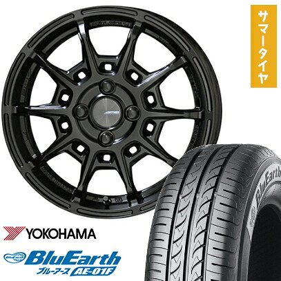 【取付対象】195/55R16 夏タイヤ ホイール4本セット YOKOHAMA ブルーアース AE-01F (4/100車用) KYOHO ガレルナ レフィーノ 16インチ【送料無料】