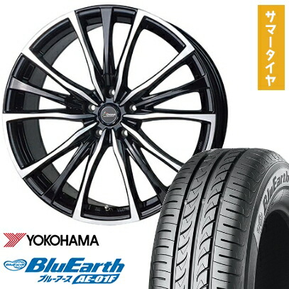 【取付対象】205/60R16 夏タイヤ ホイール4本セット YOKOHAMA ブルーアース AE-01F (5/114車用) HOT STUFF クロノス CH-110 16インチ【送料無料】｜アークタイヤ 店