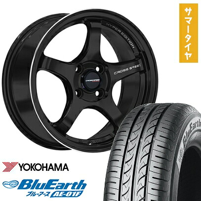 【取付対象】165/70R14 夏タイヤ ホイール４本セット 軽自動車用（ソリオ ハスラー） YOKOHAMA ブルーアース AE-01F ホットスタッフ クロススピード ハイパーエディションCR5 14インチ【送料無料】 47,760円