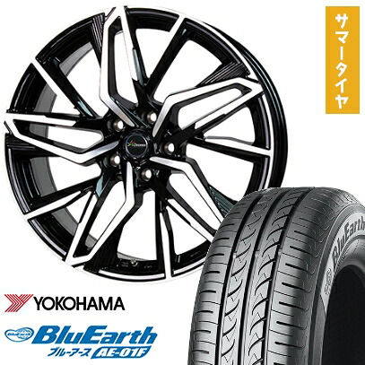 【取付対象】205/60R16 夏タイヤ ホイール4本セット YOKOHAMA ブルーアース AE-01F (5/114車用) HOT STUFF クロノス CH-112 16インチ【送料無料】|アークタイヤ 店