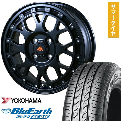 【取付対象】185/60R15 夏タイヤ ホイール４本セット (4/100車用) YOKOHAMA ブルーアース AE-01F アルジェノン フェニーチェ クロスXC8 15インチ【送料無料】