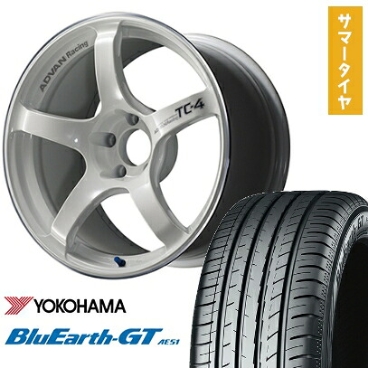【取付対象】225/40R18 夏タイヤ ホイール4本セット YOKOHAMA ブルーアース GT AE51 (5/114車用) YOKOHAMA アドバンレーシング TC4 18インチ【送料無料】