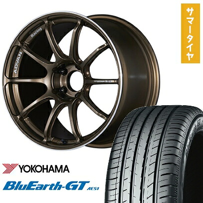 【取付対象】225/40R18 夏タイヤ ホイール4本セット YOKOHAMA ブルーアース GT AE51 (5/114車用) YOKOHAMA アドバンレーシング RSIII 18インチ【送料無料】