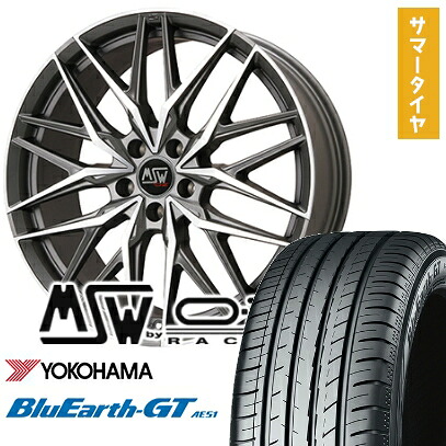 【取付対象】225/40R19 夏タイヤ ホイール4本セット YOKOHAMA ブルーアース GT AE51 (5/114車用) MSW by OZ Racing MSW 50(マットガンメタポリッシュ) 19インチ【送料無料】|アークタイヤ 店