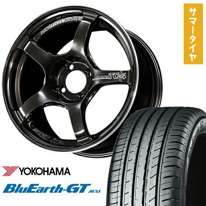 【取付対象】215/60R16 夏タイヤ ホイール4本セット YOKOHAMA ブルーアース GT AE51 (5/114車用) YOKOHAMA アドバンレーシング TC4 16インチ【送料無料】