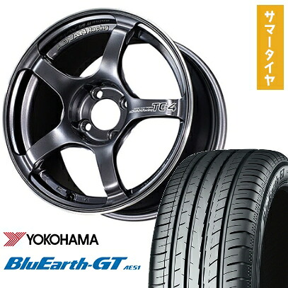 【取付対象】215/60R16 夏タイヤ ホイール4本セット YOKOHAMA ブルーアース GT AE51 (5/114車用) YOKOHAMA アドバンレーシング TC4 16インチ【送料無料】